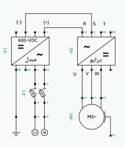 مبدل تکفاز به سه فاز مناسب درایو 7.5kw