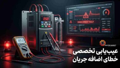 عیب‌یابی خطای اضافه جریان (Overcurrent) در اینورترها و درایوهای صنعتی