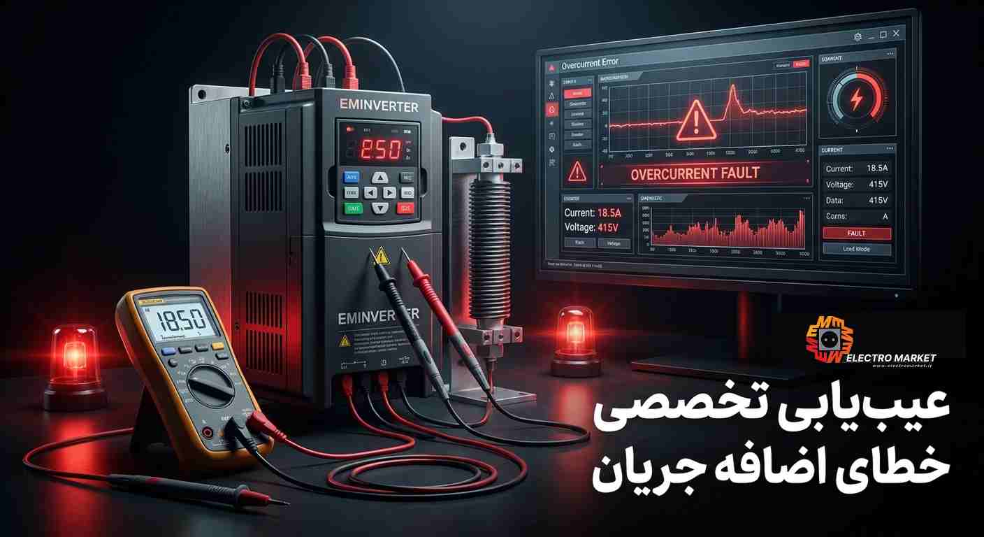 عیبیابی خطای اضافه جریان (Overcurrent) در اینورترها و درایوهای صنعتی